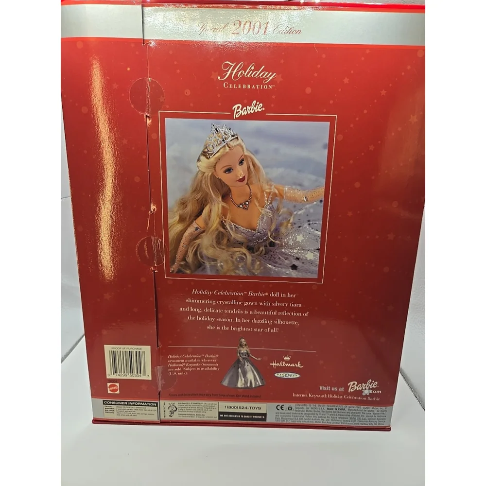 Vintage 2001 Holiday Celebration Barbie Doll Special‎ Edition Mattel 50304 NIB